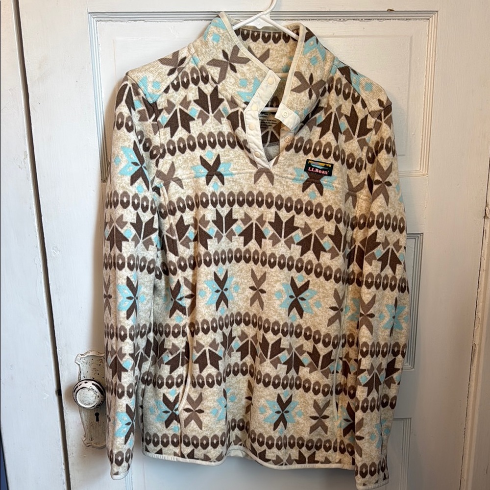 Patterned Pullover LL Bean XL